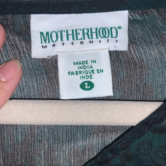 Vintage motherhood emerald green & black blouse - Picture 8 of 8